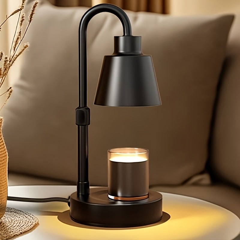 Metal Adjustable Candle Warmer Lamp with Timer – Height Adjustable Wax Melt Warmer for Jar Candles, Flameless Home & Bedroom Decor, Housewarming & Birthday Gift for Moms (Bulb Not Included)
