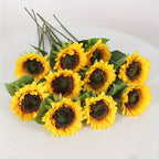 Sunflowers Artificial Flowers 20pcs 10pcs Bulk Fake Sunflower Stems for Home Decor, Wedding Centerpiece, Outdoor Table Decor, Church School Photography Props, Party & Mother's Day Gift