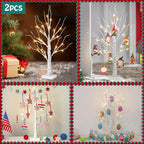Artificial Birch Wood Branch LED Lamp 2FT 24 LEDs Warm White with Timer - USB & Battery Dual Powered Decorative Twig Light for Bedroom Living Room Office Wedding Home Decor - Single & 2-Pack
