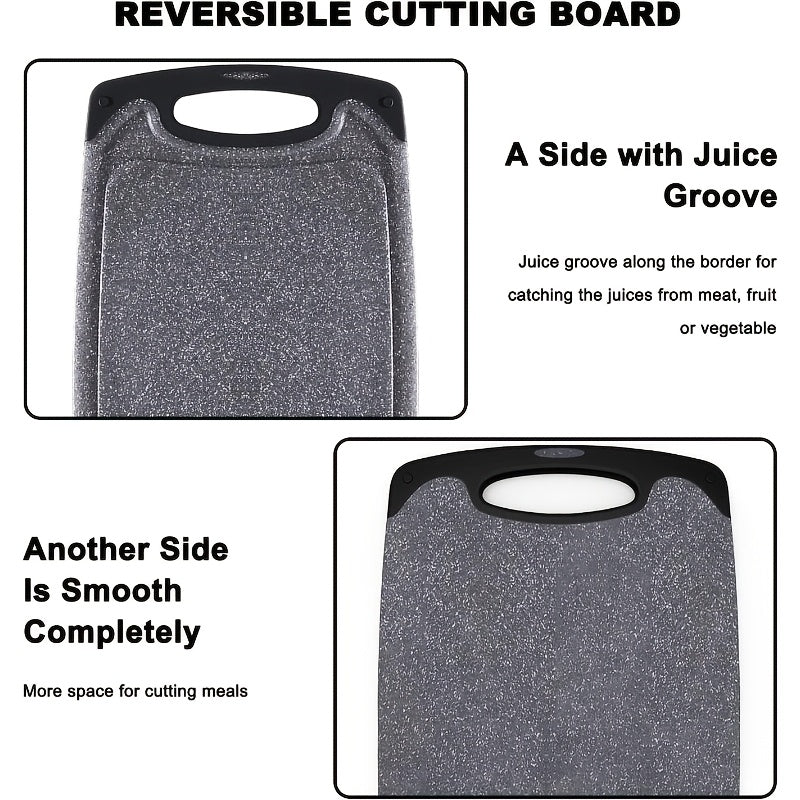 Cutting Board Set 3pcs, Non-Slip Kitchen Chopping Boards with Juice Groove, Dishwasher Safe, Durable BPA-Free Boards for Meat, Vegetables & Fruit, Kitchen Essential & Great Housewarming Gift