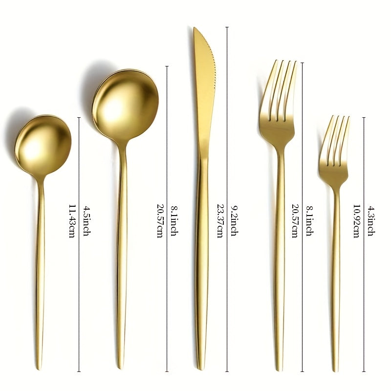 30 or 60 Piece Stainless Steel Cutlery Set Mirror Polished Flatware Knife Fork Spoon Set for Family Restaurant Hotel Party Wedding