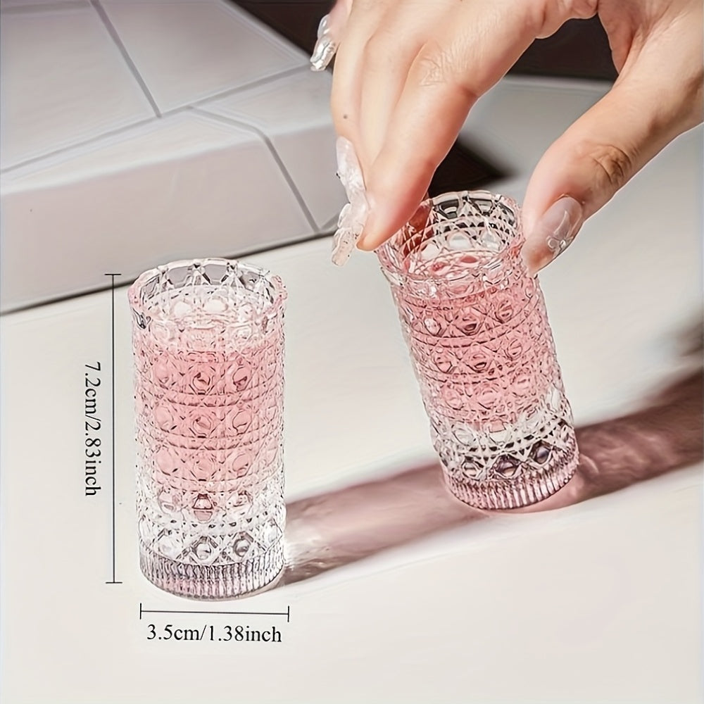 Diamond Engraved Shot Glasses Set of 4 or 6 – Elegant Crystal-Look Mini Spirit Glasses for Vodka, Whiskey & Cocktails – Reusable Party Barware