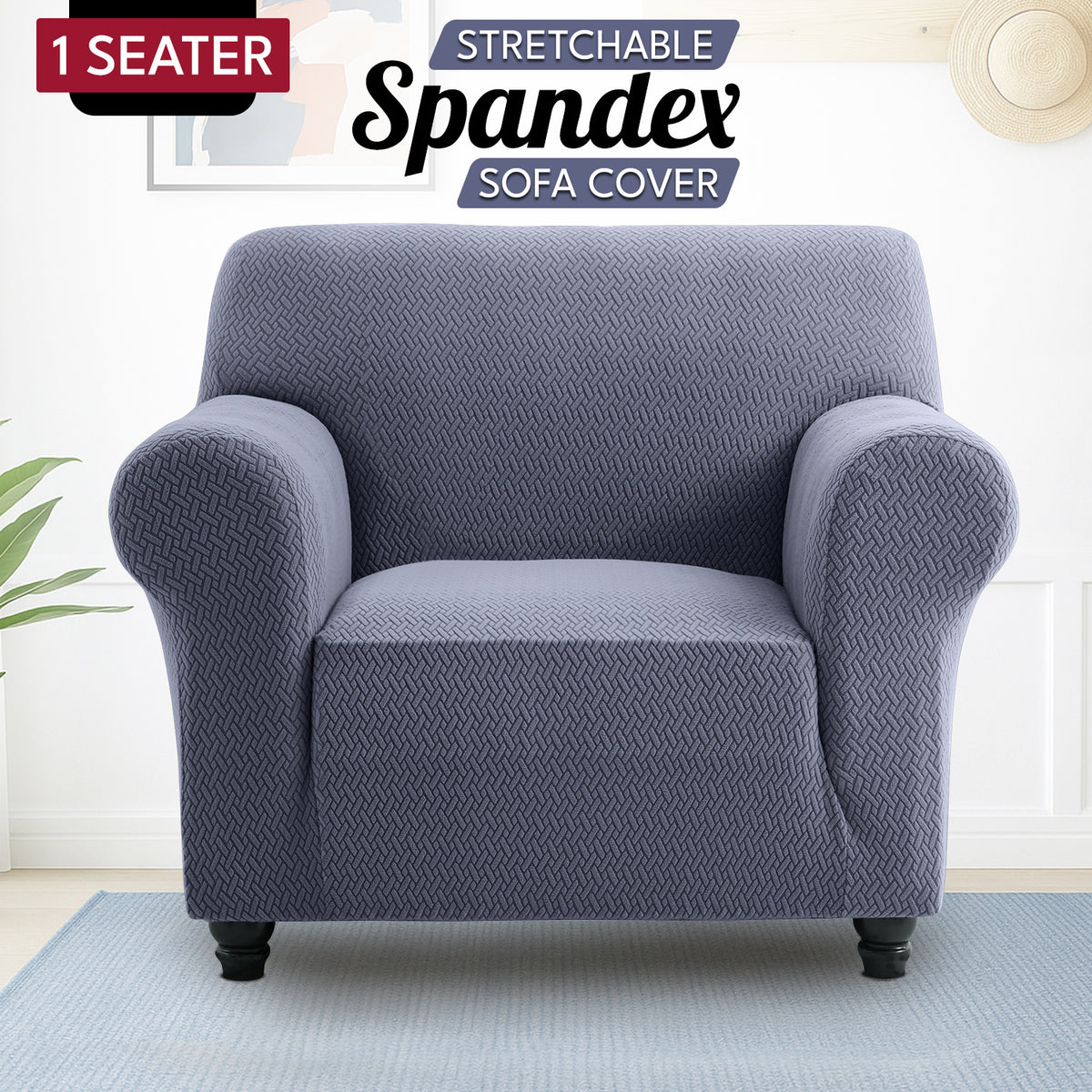 Thickened Spandex Sofa Cover Anti-Scratch – Stretch Polyester Sofa Protector, Anti-Slip Pet-Friendly, Machine Washable, 6 Colors, 1/2/3 Seater, Living Room Bedroom Home Decor