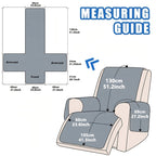 Quilted Recliner Cover with Side Pocket Anti-Slip Elastic Band Pet Furniture Protector – Easy to Install Sofa Recliner Slipcover for Living Room, All-Season Home Decor