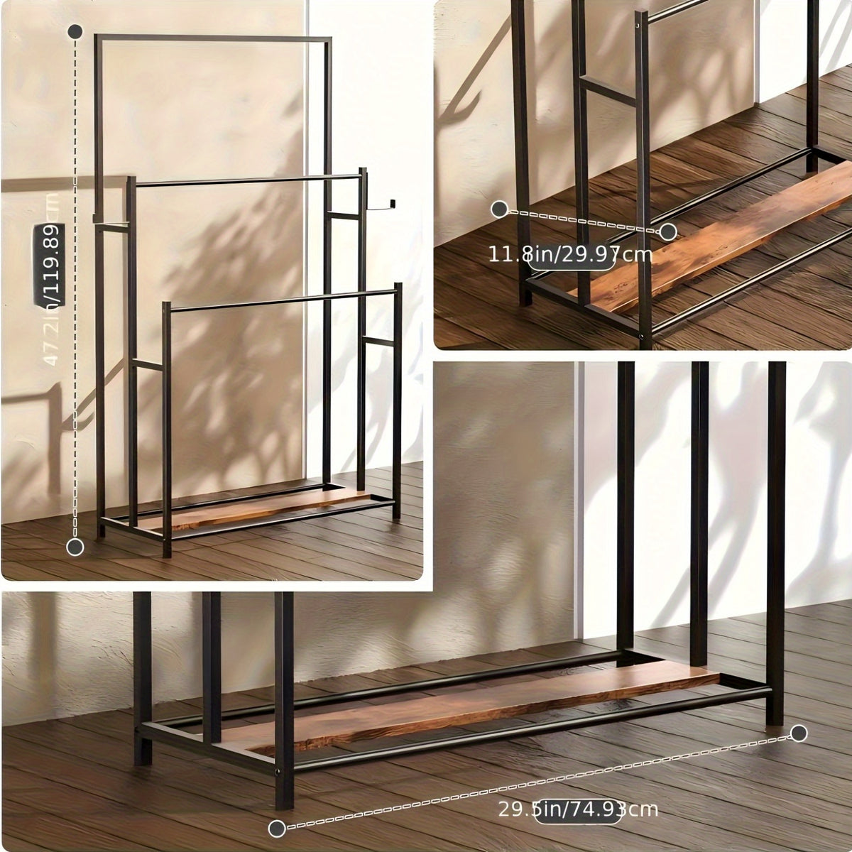47-Inch Free Standing Towel Rack 3-Tier – Oversized Floor Bath Towel Drying Valet Holder | Blanket & Quilt Rack Stand for Bathroom, Bedroom, Pool, Beach, Hot Tub & Gym | Small & Floor Models