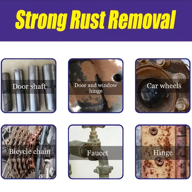 Glycerin-Based Heavy-Duty Rust Remover Spray 3.4oz – No-Residue Formula for Chrome, Iron, Alloy & Steel | Automotive, Hardware Tools & Kitchenware Rust Removal