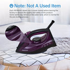 Handheld Clothes Steamer Non-Stick Soleplate – High-Pressure Anti-Calc, Adjustable Temp for Dry & Wet Clothes, Fast Heating Compact Steamer for Travel, Home & Office | Deep Purple
