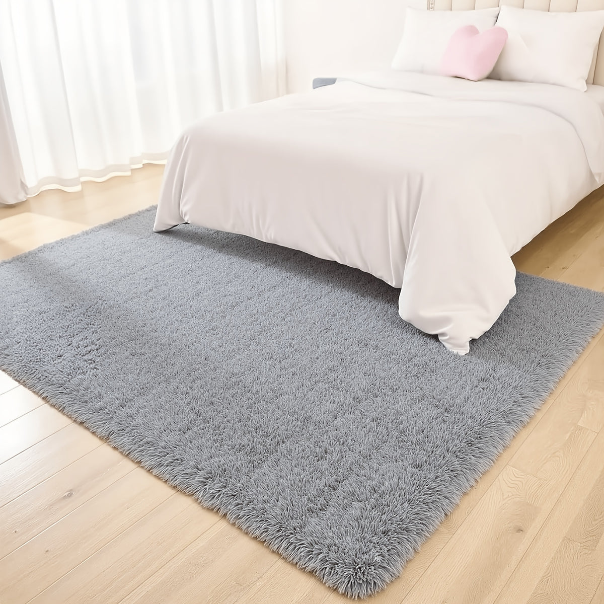 Fluffy Plush Area Rug 1.6 Inch Thick Non-Slip Machine Washable Polyester Tie Dye Rectangle Carpet for Living Room Bedroom Multiple Sizes and Colors