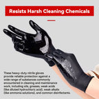 Black Nitrile Gloves Disposable Food Safe Latex Free Powder Free Heavy Duty Puncture Resistant Kitchen Cooking Cleaning Dishwashing Gloves S M L XL 200 600 1000 Count