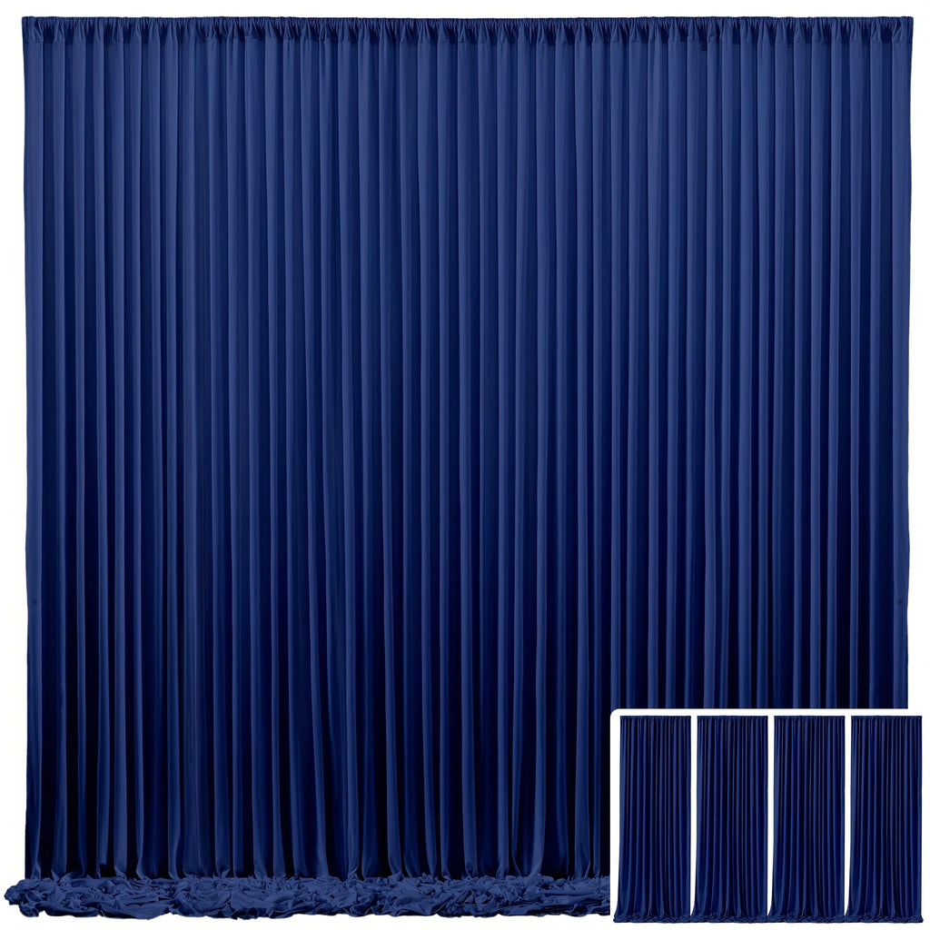 Photo Backdrop 4-Pack Taffeta Draping Background Cloth 5×10 Ft – Opaque Reusable Rod Pocket Panel for Weddings, Birthdays, Baby Showers & Photo Studios | 16 Colors