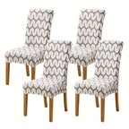Spandex Stretch Dining Chair Covers Slipcovers Set of 4 & 6 – Removable Washable Parsons Chair Protector for Dining Room, Kitchen, Hotel, Wedding Ceremony, Banquet