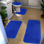 Plush Bath Rugs Set 1-6 Pieces, Multi-Color Microfiber Non-Slip Bathroom Mats – Soft Water Absorbent Thick Machine Washable Toilet Mats for Bathroom, Tub & Shower