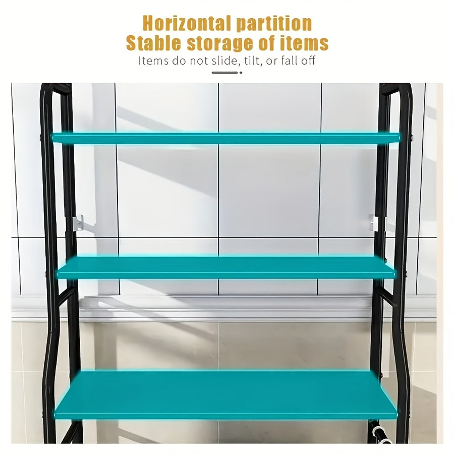Over Toilet Storage Rack 3 Tier Metal Bathroom Organizer No Drill Space Saving Vertical Shelf Above Toilet Minimalist Design White or Black Small Bathroom Storage Solution