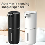 Smart Sensor Automatic Soap Dispenser Nickel Wall-Mount USB Quick Charging with Power Display, 4-Level Adjustable Flow Rate, No-Touch 400ml Foam & Liquid Soap Dispenser for Bathroom Kitchen