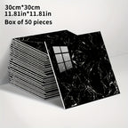 3D Marble Peel and Stick Wall Tiles 20/50pcs, Self-Adhesive Foam Wall Panels & Wall Stickers for Bathroom, Kitchen, Living Room & Bedroom Renovation, Easy to Cut & Clean, Grey Marble, Not Real Tile