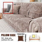 Plush Sofa Cover Faux Rabbit Fur Non-Slip, Thickened Quilted Sofa Cushion Cover Machine Washable, Warm Breathable Pet-Friendly Couch Pad for Living Room, Bedroom & Office