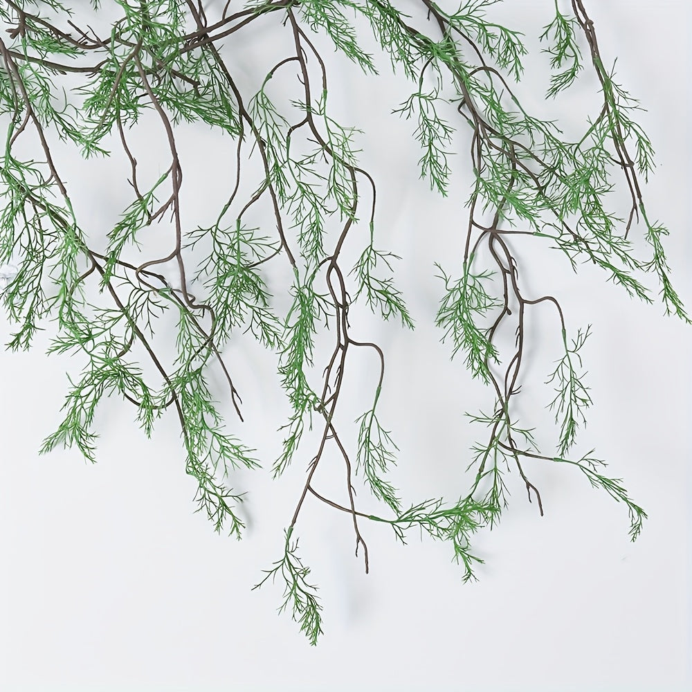 Large Realistic Artificial Ivy & Fern Hanging Plant - Lifelike Fake Vine with Lush Green Foliage, Durable Plastic, Indoor & Outdoor Decor for Home, Office, Porch & Balcony