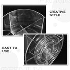 Lazy Susan Organizer Rotating Drink Mix Packet Holder Clear Turntable with Dividers for Powder Packets Water Flavor Packets Pantry Counter