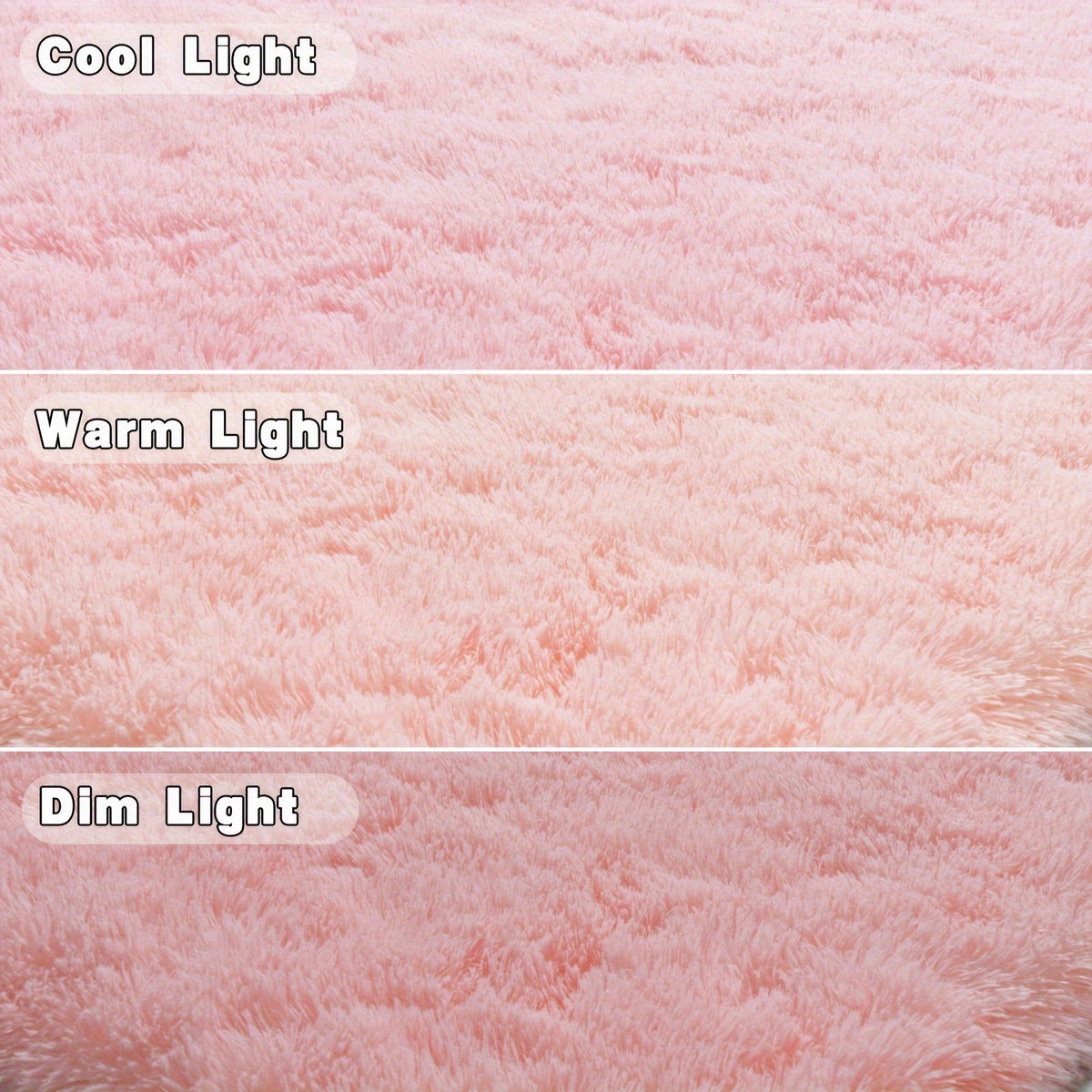 Pink Soft Shaggy Area Rug for Living Room & Bedroom - Fluffy Non-Slip Thickened Carpet for Bedroom, Dormitory & Home Decor, Moisture Resistant Easy Clean in 4x6, 5x8, 6x9, 8x10 Ft