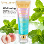 Niacinamide Toothpaste Mint Peach Flavor 3.52oz - Deep Cleaning Whitening Toothpaste Freshens Breath Natural Oral Care Daily Dental Hygiene