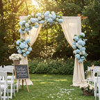 Silky Hydrangea Artificial Flowers 20/40 Pack, 16.2 Inch Blue & White – Outdoor Faux Hydrangea Stems for Wedding, Garden, Home Party, Exhibition & Christmas Decorations