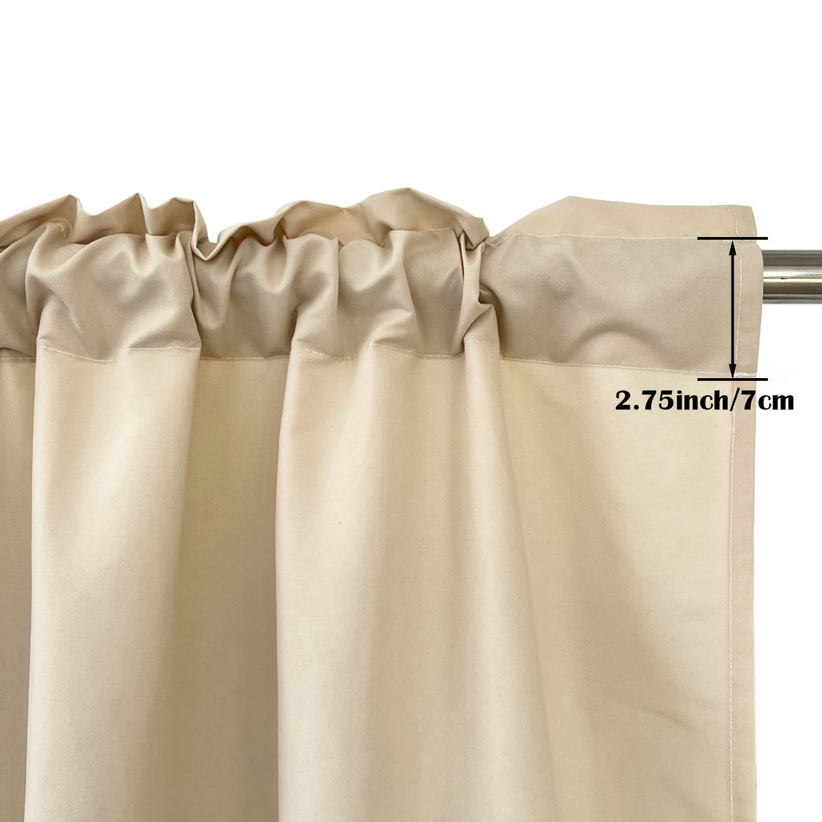 Solid Color Rod Pocket Light Filtering Curtains – 4 Panels Set for Living Room, Bedroom & Office | Multiple Sizes & 10 Colors | Simple Modern Window Panels
