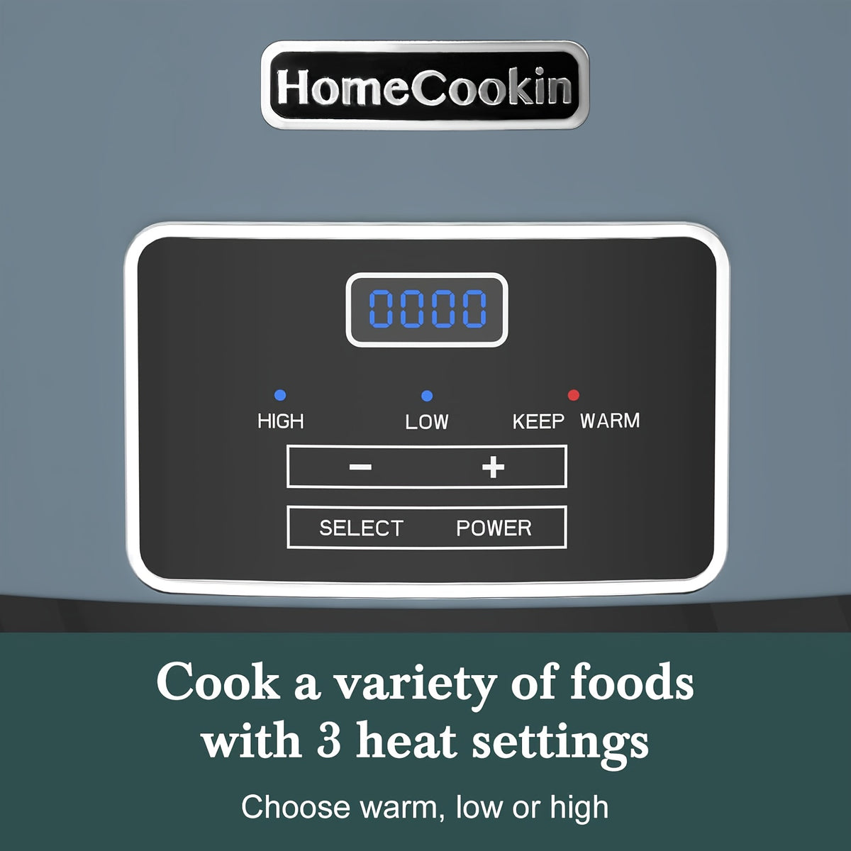 Large Digital Slow Cooker 6QT & 8QT with Stoneware Pot, Programmable Keep Warm Function, One-Touch Digital Display, 240W — Family Dinners, Roasts & Stews, Red White Black Blue
