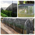 UV Block Shade Net 13x20ft 40-50% UV Block Black Olefin Fabric Heat Reduction Mesh for Plant Protection Greenhouse Garden Cover with 25 Cable Ties