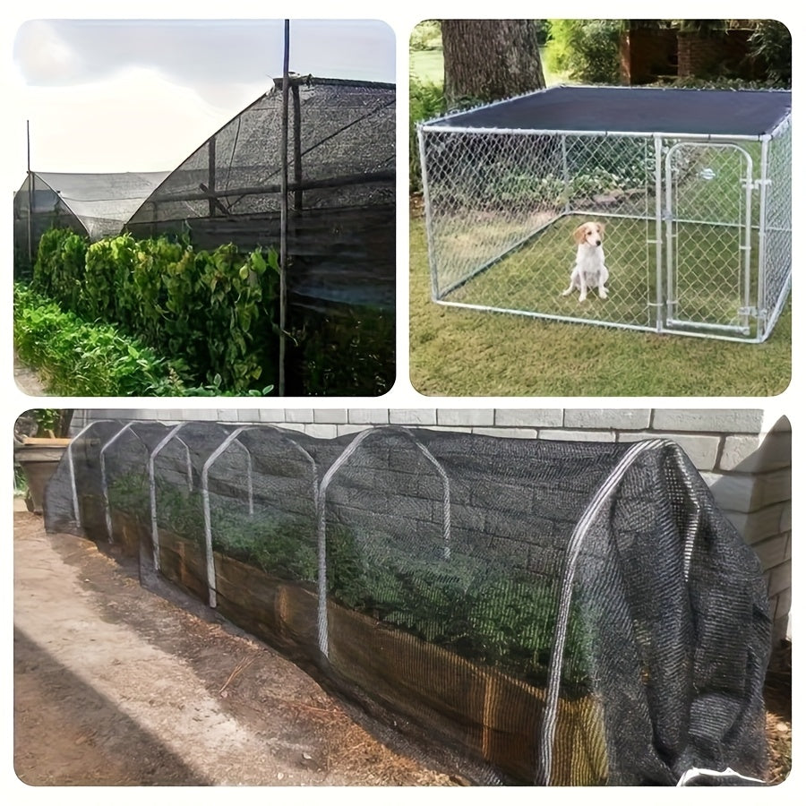 UV Block Shade Net 13x20ft 40-50% UV Block Black Olefin Fabric Heat Reduction Mesh for Plant Protection Greenhouse Garden Cover with 25 Cable Ties