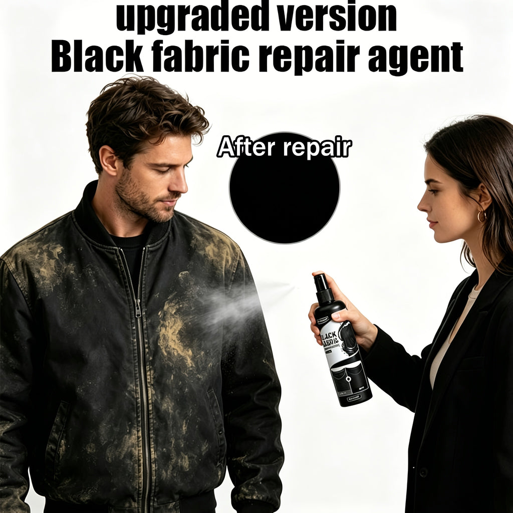 Black Fabric Color Correction Spray 3.38oz – Permanent Fade Repair Dye for Clothes, Jeans, Leather & Apparel