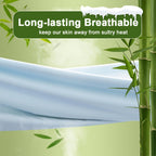 Cooling Bamboo Bed Sheet Set 4-Piece - Soft Lightweight Breathable Deep Pocket 16" Fitted Sheet, Flat Sheet & 2 Pillowcases, Machine Washable Summer Bedding, Twin Full Queen King, 12 Colors