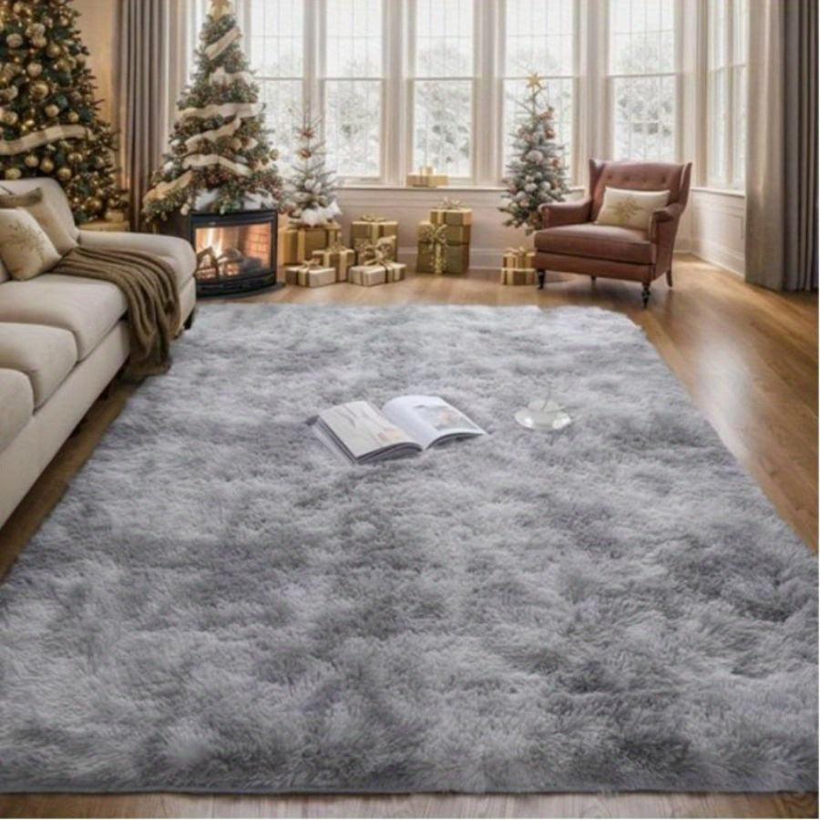 Plush Soft Long-Haired Area Rug – Machine Washable Warm Shaggy Carpet for Bedroom, Living Room, Kitchen & Bathroom, Multiple Colors, 5x8ft or 6x9ft