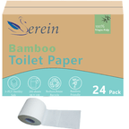Bamboo Toilet Paper 24 Rolls 3-Ply – 300 Sheets Per Roll, Tree-Free, Septic-Safe, Hypoallergenic & BPA-Free, Soft & Tear-Resistant, Eco-Friendly Bamboo Tissue for Home, RV & Travel – Equals 48 Regular Rolls