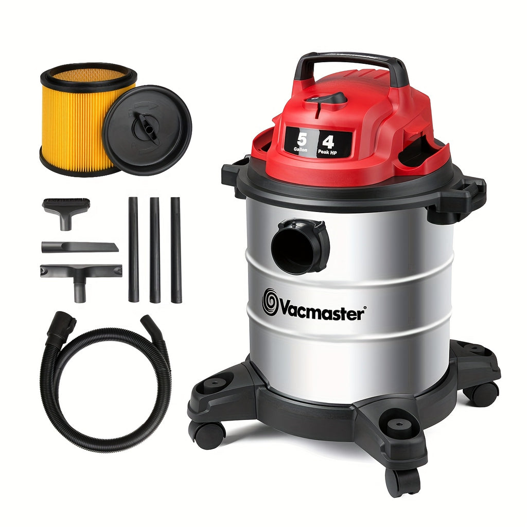 Wet Dry Shop Vac 5 & 8 Gallon – Premium Wet Dry Vacuum with Blower Function, 10ft Cord, 16KPa & 20KPa Suction for Dog Hair, Garage, Car, Home & Workshop