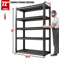 Heavy Duty 5 Tier Metal Shelving Unit 72" Adjustable Storage Rack for Kitchen Garage Basement Warehouse – 3000 LB Capacity Industrial Standing Shelf