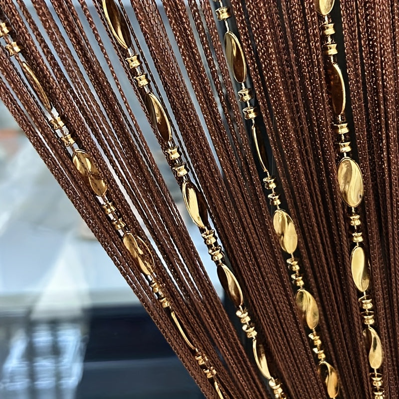Beaded String Curtain Room Divider Boho Fringe Tassel Doorway Panel – Easy Hang Decorative Bead Curtain for Bedroom, Living Room & Hallway | 2 Colors