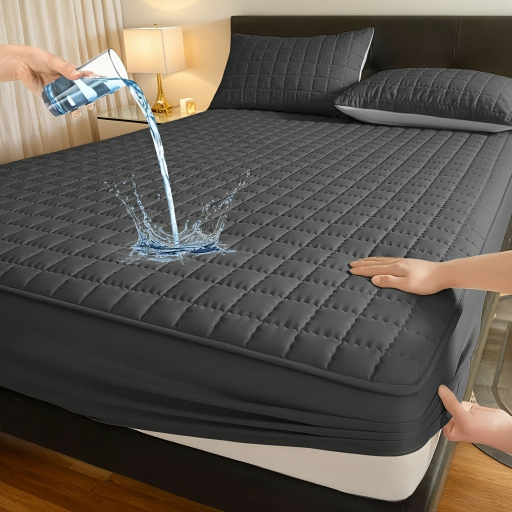 Mattress Protector Cover – Soft Breathable Cooling Fitted Sheet Style, Machine Washable, Twin Full Queen King, 7 Colors, Minimalist Bedding Essential