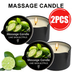 2-in-1 Soy Wax Massage Oil Candle Essential Oil Scented Warm Moisturizing Body Lotion Luxury Spa Candle Gift Set for Women Nail Salon Pedicure Wedding Christmas Valentine 1pc 2pc 6pc 17 Scents
