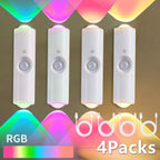 Magnetic Motion Sensor LED Night Lights USB Rechargeable - 9-Color Wall-Mounted Wireless Sconce, 3 Sensing Modes, No Wiring, for Hallway Bedroom Stairs Kitchen | Nuvia Haven