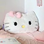 Hello Kitty Plush Pillow 17.7 Inch – Large Soft Sheepskin-Like Kawaii Cushion with Pink Bow & Black Ears | Girls Bedroom Decor | Birthday & Sleepover Gift