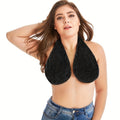 Women’s Towel Wrap Bra – Absorbent Breathable Halter Neck Tube Top for Beach, Sports, Daily Wear & Nursing | Double-Sided Plush Soft Chest Wrap