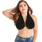 Women’s Towel Wrap Bra – Absorbent Breathable Halter Neck Tube Top for Beach, Sports, Daily Wear & Nursing | Double-Sided Plush Soft Chest Wrap