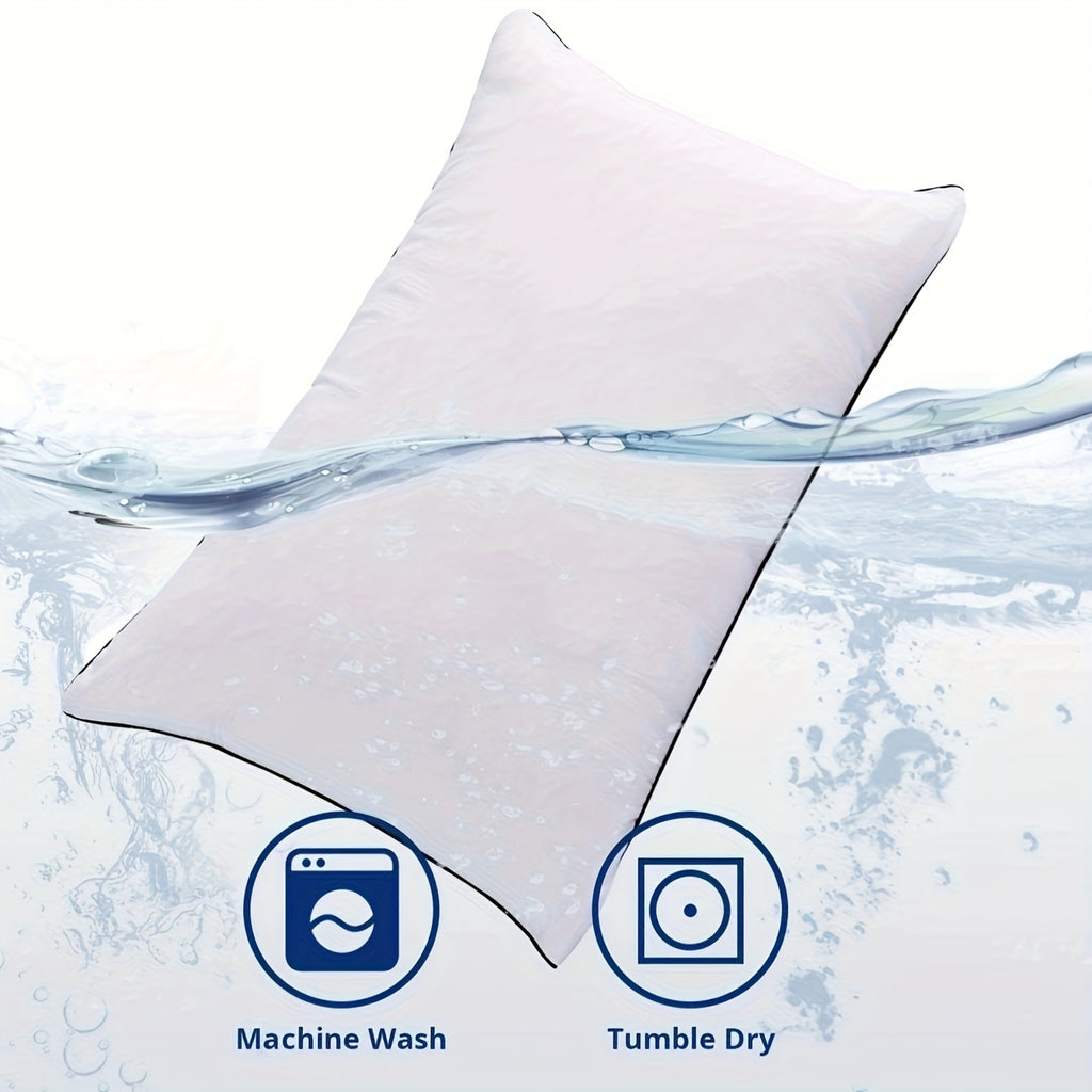 Firm Supportive Sleep Pillows Set 2/4 Pack – Hotel-Grade Cool-Touch, Soft Fiber Fill, Back Stomach Side Sleeper Pillow Standard Queen King