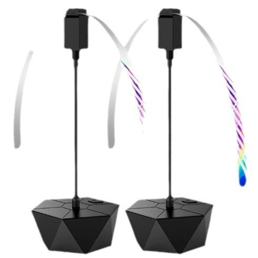 Holographic Blade Table Fly Fan – Silent 360° Rotating Fly Repellent Fan for Outdoor & Indoor Use | Picnics, BBQ, Parties, Restaurants & Kitchens | 2-Pack or 4-Pack