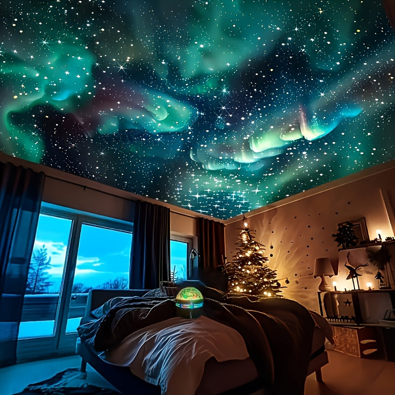 Star Projector Night Light Aurora Galaxy Projector with Remote 7 Lighting Effects – Bedroom Night Sky Projector for Kids Camping Party Christmas Halloween Gift