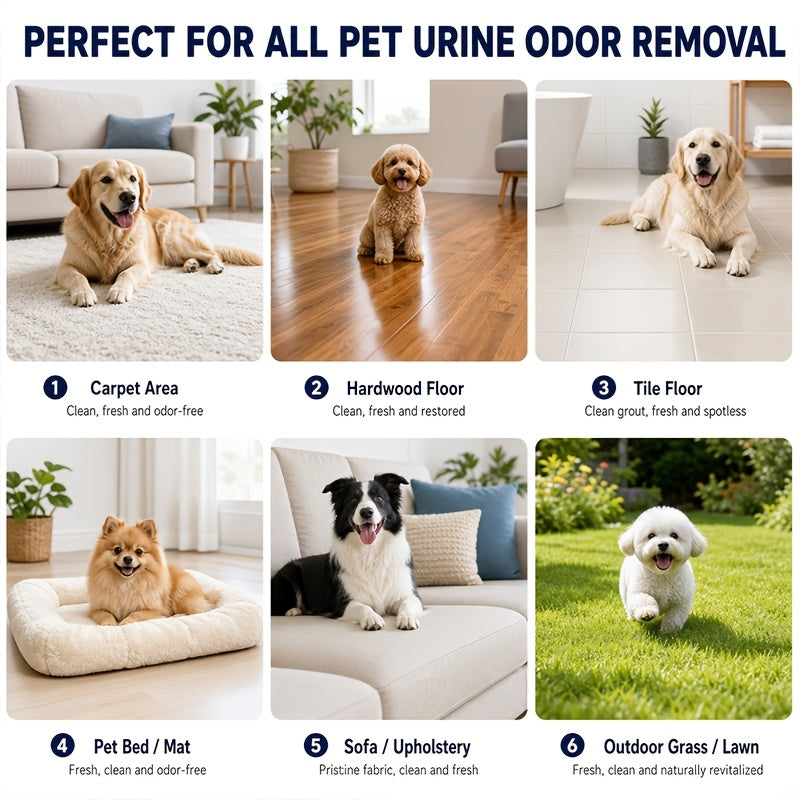 Pet Urine Deodorizing Powder – Powerful Odor Neutralizer & Moisture Absorber for Cat & Dog Urine, Long-Lasting Fresh Scent, Gentle Formula for Carpets, Sofas, Pet Beds, Mattresses & Car Mats