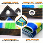 Shade Cloth UV Resistant HDPE Sunshade Net Outdoor Garden Canopy Sun Shade Cover 85% Blockage Multicolor Rectangular