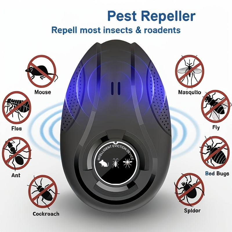 Electronic Soundwave Pest Repeller USB Powered Frequency Conversion Insect Repellent Chemical-Free for Home Shop Warehouse Office Low Voltage Multifunctional