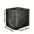 AC Cover Outdoor Heavy Duty Central Air Conditioner Unit Cover Breathable Mesh Adjustable Buckle Straps Debris Bug Leaf Rain Snow UV Protection Residential Commercial XS S M L