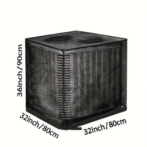 AC Cover Outdoor Heavy Duty Central Air Conditioner Unit Cover Breathable Mesh Adjustable Buckle Straps Debris Bug Leaf Rain Snow UV Protection Residential Commercial XS S M L